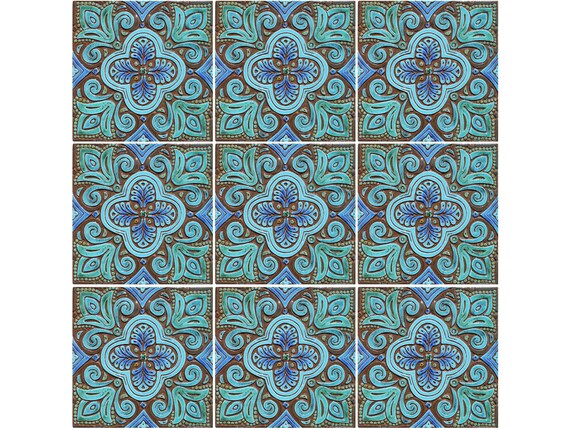 Carreau de céramique poli bleu Roca Flow Atoll | 7,6 x 30,5 x 0,6 cm