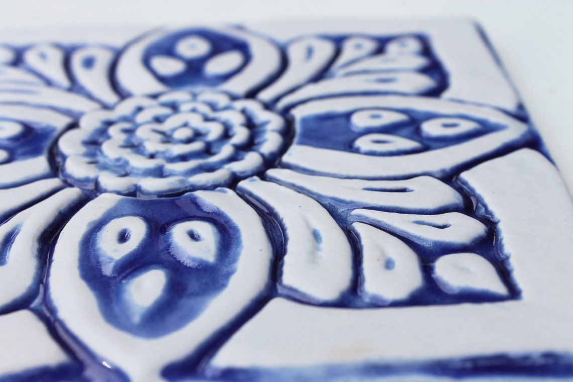 Garden Decor Tile Wall Art Ceramic Wall Art for Garden Decor Etsy