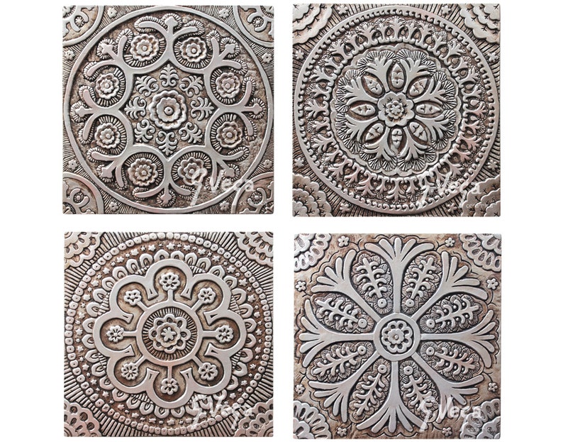 Outdoor Wall Art // Set of 6 tiles various designs // Garden | Etsy