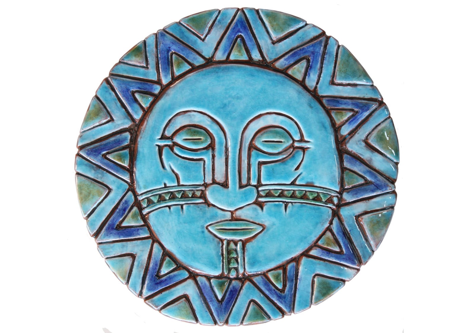 Sun and Moon Ceramic Wall Art Garden Decor With Sun and Moon Etsy