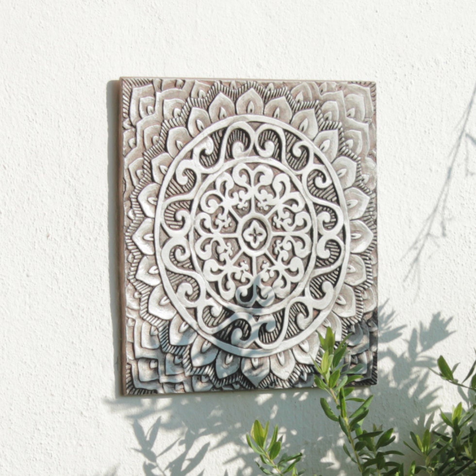 Garden Decor // Garden Art // Ceramic Tiles // Outdoor Wall Etsy Canada