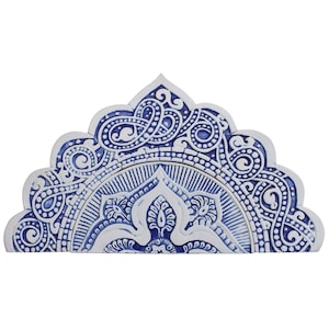 Decorative Arch Or Doorway Or Window, Ceramic Archway Decor, Ethnic Architrave, Arch Wall Decor, Mandala#2 Blue&White 20.6&quot; / 52.5cm