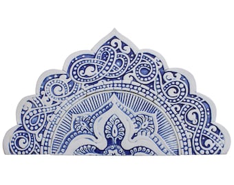 Arco decorativo para puerta o ventana,Arco de cerámica,Arquitrabe étnico,Decoración de pared de arco,Mandala2 turquesa 20.6 /52.5cm