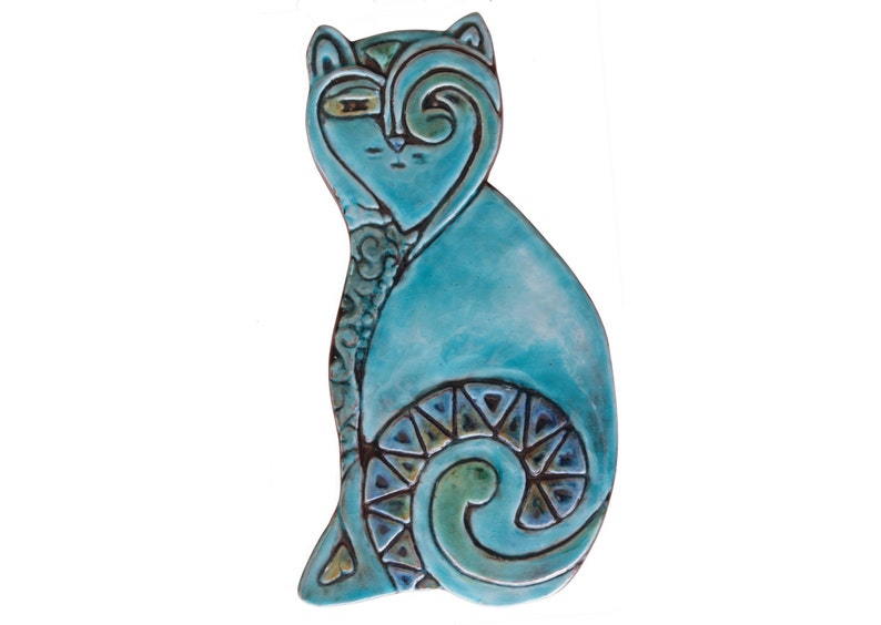  Ceramic  cat  Ceramic  tile  Cat  art Decorative tiles  