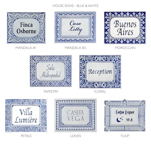 Ceramic House Sign, Wall Decor House Plaque, Personalised House Name ...