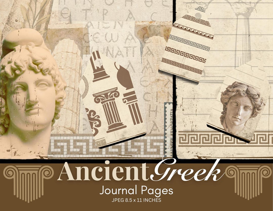 Ancient Greek Mythology Junk Journal Pages: Printable Ephemera Kit ...
