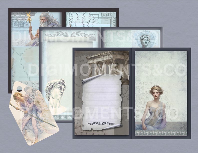 Ancient Greek Gods & Goddesses Junk Journal Kit (digital Download) - Etsy