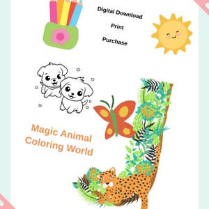 15 Cute Animal Coloring Pages for Kids | Fun Printable Activity Sheets | Toddler & Preschool Coloring Book | Instant PDF Download