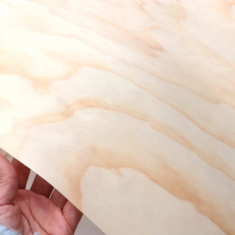 May include: Close-up of a light-colored wood grain pattern with natural variations in tone. The wood has a smooth surface and a subtle, warm color palette, with streaks of light brown and beige.