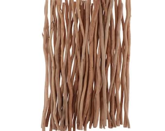 Palitos de madera flotante, 50 unidades, corteza de árbol sin terminar, para manualidades, coronas, accesorios fotográficos y decoración rústica para fiestas, carpintería.
