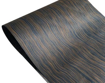 Ebony Wood Veneer, Tree Root Patten, Stylish Design 0.3mm DIY Craft Handmade Furniture, Wall Sticker, Flooring Carpet, Woodworking Supplies