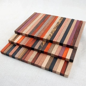 Mini fyrkantigt block i valnötsträ, 20 st, färgad pinne för gör-det-själv-projekt, snidning, snickeritillbehör, 18x1x1 cm