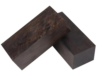 Natural Ebony Wood Lumber, Unfinished, Black Hardwood, for DIY Craft Projects, Making Knife Handle, Carving, Sculpting Block, 125x40x50mm