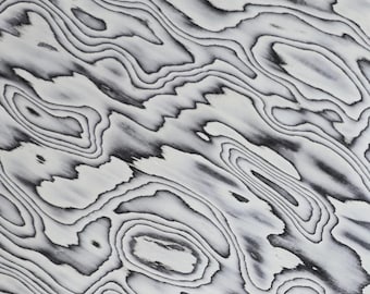 Folheado de madeira Burl reconstituído, artesanato faça você mesmo com padrão de fumaça branca, restauração de móveis, painéis de parede, revestimento de áudio, suprimentos para marcenaria 250 x 58 cm