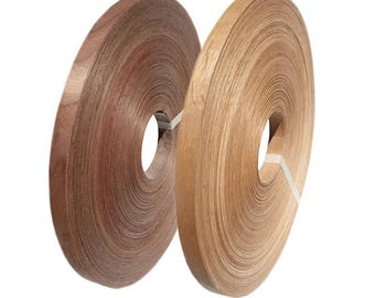 Red Oak Wood Veneer Edge Banding, 200m/Roll, 1.8-5cm Wide, Flexible for Handmade Furniture Repair, Cabinet Edging, Sealing Tape, Woodworking