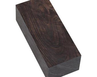 Natural Ebony Wood Lumber, Unfinished, Solid Hardwood, for DIY Craft Projects, Making Knife Handle, Carving, Sculpting Wood, 120x40x50mm