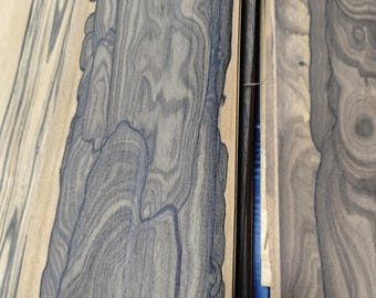 Natural Ziricote Wood Veneer Sheet, Unfinished Slice, for DIY Crafts, Furniture Making, Repair, Speaker Decoration, Woodworking, 19x150cm