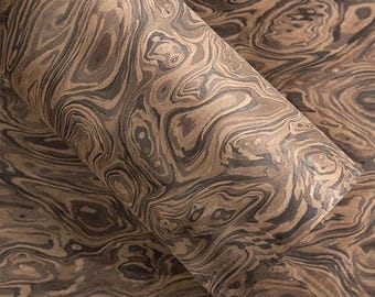 Placage en loupe de bois reconstitué, motif abstrait pour la fabrication de panneaux, de meubles, de guitares, de revêtements audio et le travail du bois, 2,5 m x 550 mm