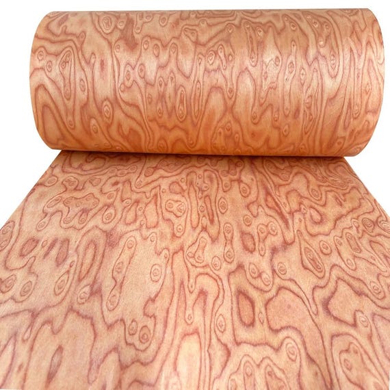 Technology Wood Veneer Sheet, Cat Eye Pattern for DIY Crafts, Furniture Repair, Speaker Skin, Architectural Panels, Woodworking, 30x245cm