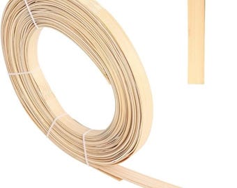 Natuurlijke bamboestroken, 4 stuks, onafgewerkte platte stok, 5-10 mm breed, voor doe-het-zelvers, meubels weven, mand, hangende kerstlantaarn maken