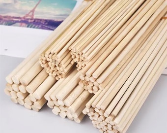 Massieve bamboestokken, 20/50 stuks, onafgewerkte ronde deuvel voor doe-het-zelvers, modelmeubels bouwen, suikerspinstokken, overschilderbaar, houtbewerking