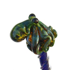 Exotic Green Glass Octopus HairStick image 2