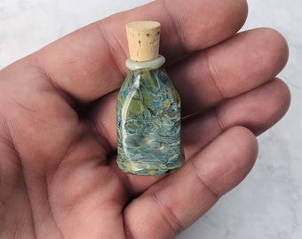 Handblown glass Bottle with a cork