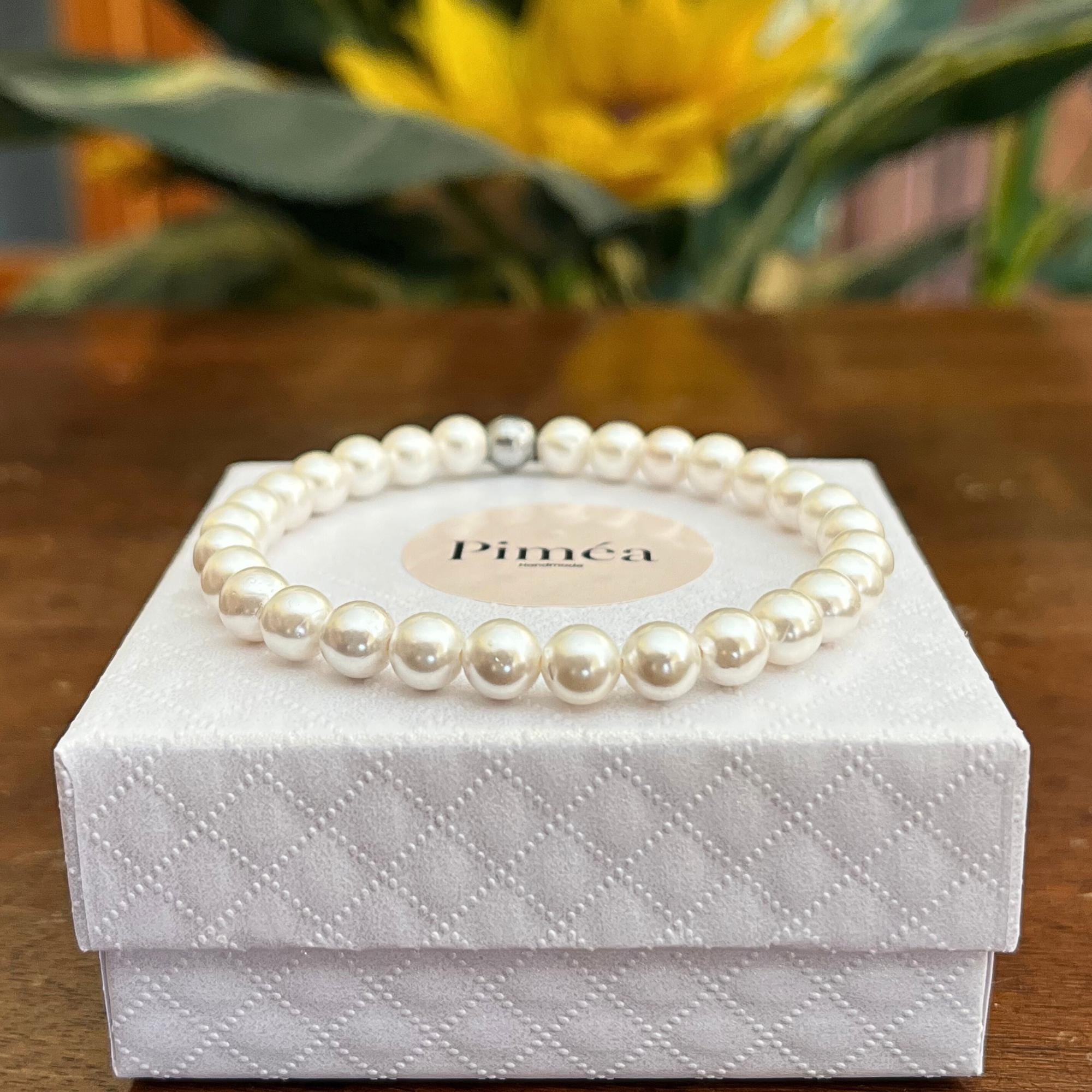 Bracciale A Più Fili Infinite U In Argento 925 Con Perle Di Cristallo, Regolabile, Donna