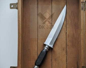 Custom Handmade Carbon Steel Blade Searles Bowie Knife | Hunting Knife | Camping