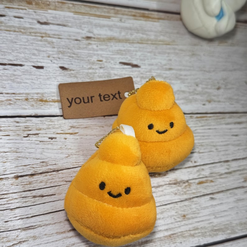 Is That Poop Chain Plush Toilet Poop Keychain Set | Custom Text Leather Tag Bag Charm - Etsy