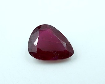 Natural Red Ruby Gemstone Faceted Pear Shape 2.20Ct (9x7.5x4mm) Gemstone Jewelry Making