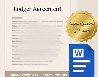 Pacchetto di contratti per inquilini nel Regno Unito - Word e PDF modificabili - Modelli legali per proprietari residenti