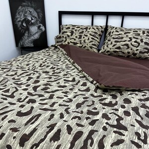 Leopard Print Percale Cotton Bedding Set – 100% Cotton, Breathable & Durable