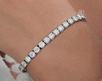 ラウンドカットラボダイヤモンドテニスブレスレット/EF-VSダイヤモンド