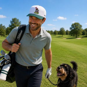 Custom Embroidered Dog Golf Cap - Personalized Pet Portrait Hat From Photo - Dog Dad Golf Gift For Men, Dad, Husband image 8