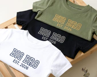 Embroidered Big Brother Announcement Shirt - Promoted To Big Brother - Pregnancy Announcement Shirt - Baby 2 Announcement - Baby Coming Soon