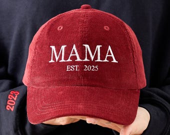 Custom Mama Embroidered Baseball Cap – Personalized Mom Gift