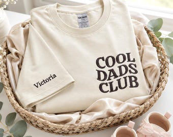 Custom Embroidered Cool Dads Club Shirt - Daddy To Be Gift - Husband Shirt - New Dad Shirt - Pregnancy Announcement - Daddy Daughter Gift