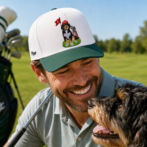Custom Embroidered Dog Golf Cap - Personalized Pet Portrait Hat From Photo - Dog Dad Golf Gift For Men, Dad, Husband image 9