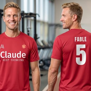 Claude Fable 5 AI voetbalshirt | Technisch technisch shirt voor ontwikkelaars, snelle technici