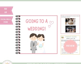 Wedding Day Social Story for Kids — Editable in Canva | Parent Guide Included | First Wedding