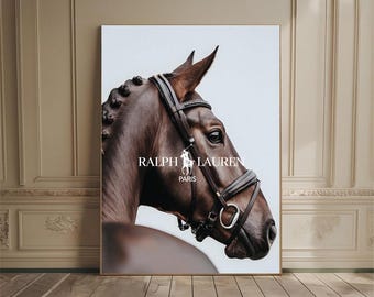 Póster de polo ecuestre, estética de la vieja aristocracia, estilo Ralph Lauren, decoración vintage de lujo, impresión minimalista, estética de la vieja aristocracia, decoración de lujo para el hogar