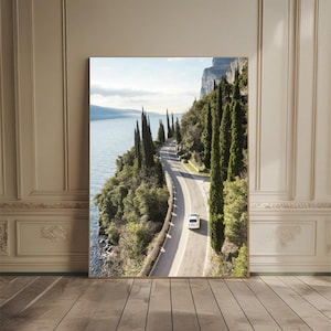 Old Money Italian Coastal Drive Print Slim Aarons Style Photography Vintage Wall Art Elegant Old Money Aesthetic Mancave Decoration