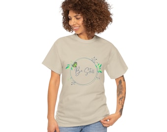 Be Still floral scripture tee | Botanical circle script T-Shirt