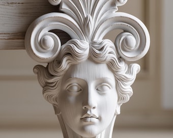 Ménsula de madera inspirada en la arquitectura clásica