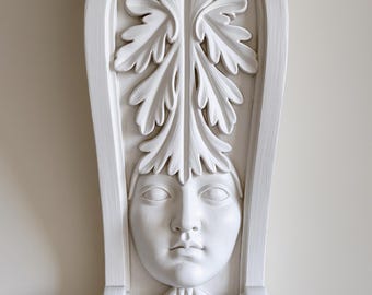 Ménsula decorativa tradicional de madera maciza