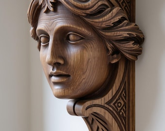 Ménsula de madera inspirada en la arquitectura clásica