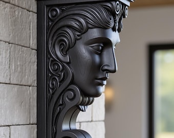 Ménsula de madera inspirada en la arquitectura clásica