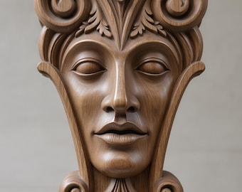 Ménsula de madera inspirada en la arquitectura clásica