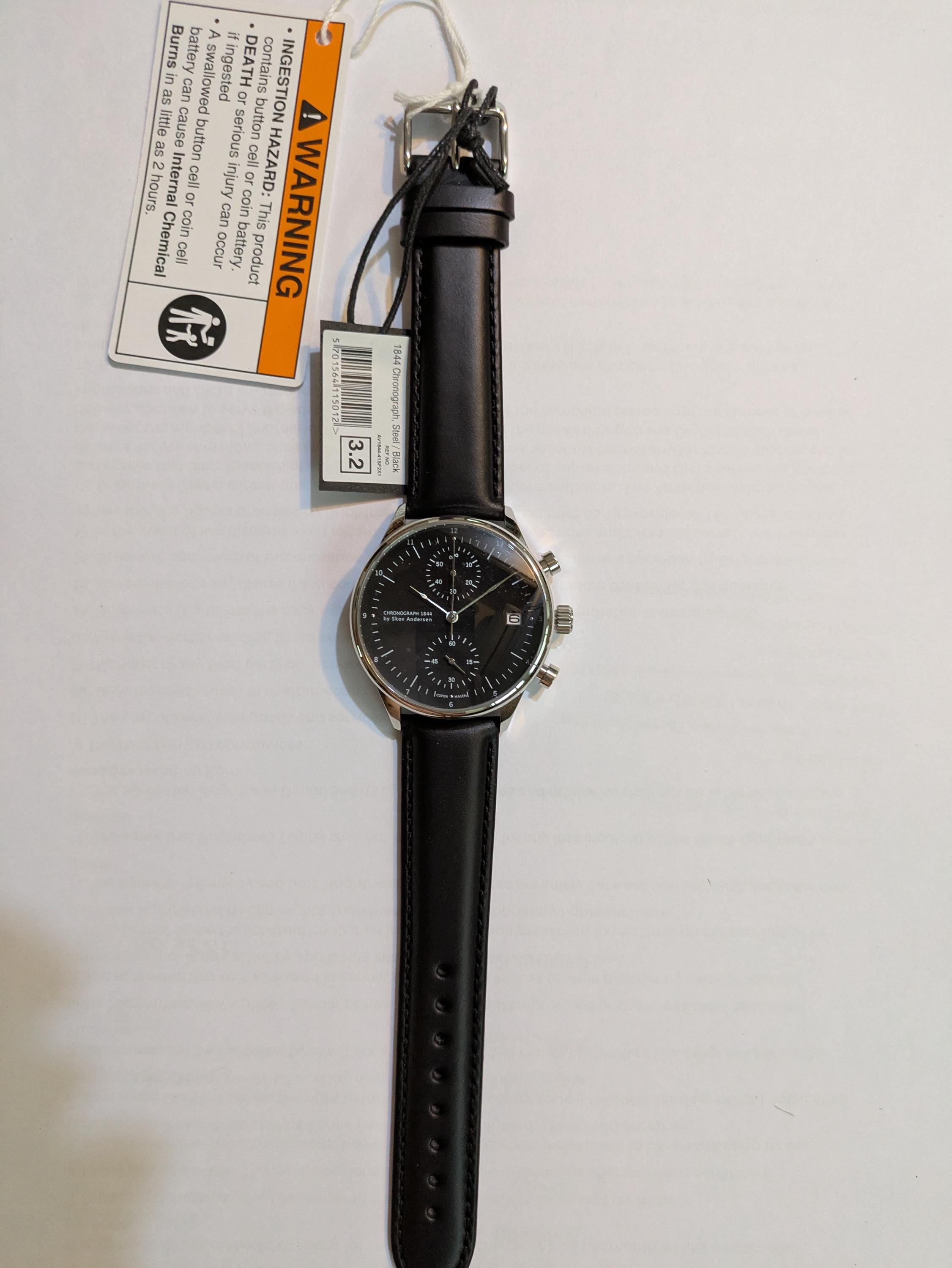 About Vintage - 1844 Chronograph, Steel / Black - Etsy Ireland